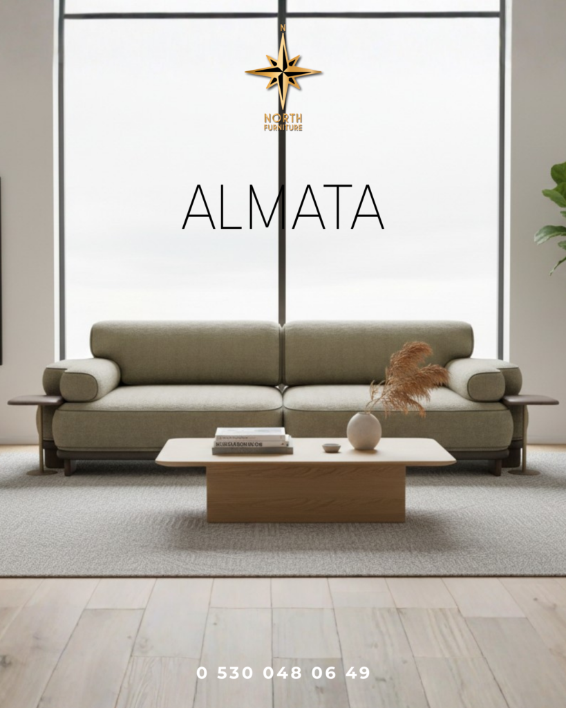North Furniture Almata modern üçlü koltuk modeli